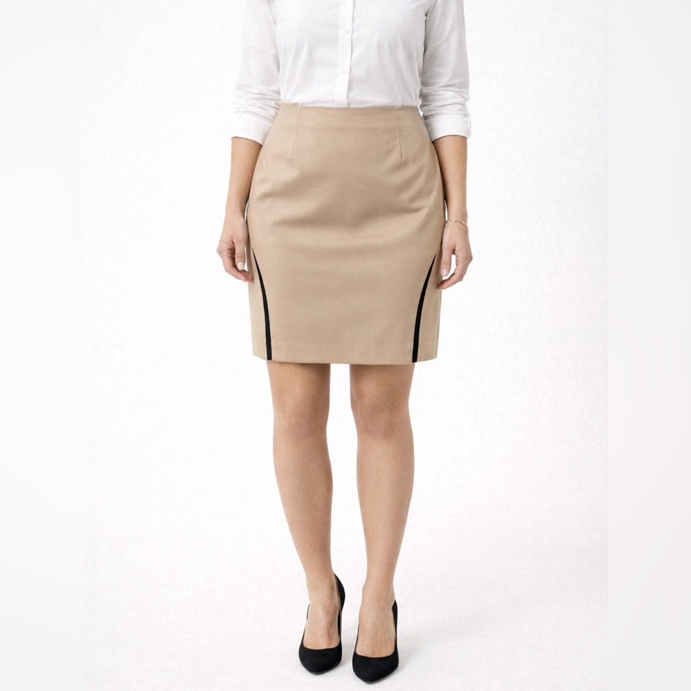 ShapeFX Tan Skirt With Shape Wear Size 16 Mini  Midi Lined